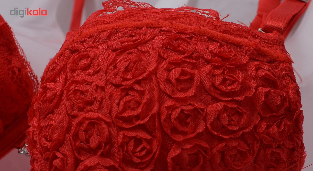 ست شورت و سوتین زنانه مدل Flowers کد 342-red