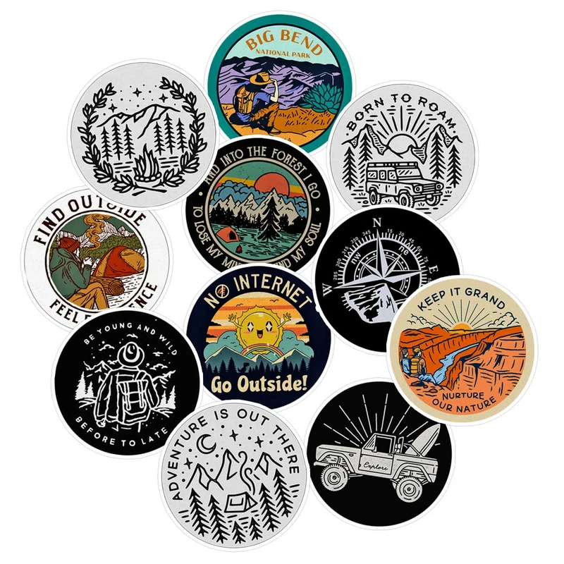   استیکر لپ تاپ ماسا دیزاین طرح کمپ کد STMD مجموعه 11 عددی