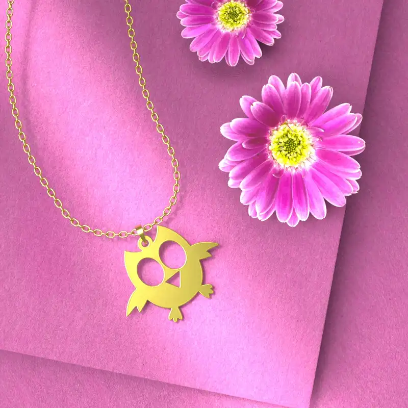 گردنبند طلا 18 عیار زنانه مدوپد مدل هالووین کد G3-1-1124