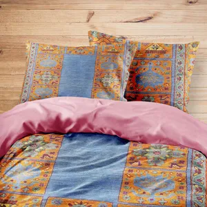 سرویس روتختی مدوپد طرح قالی کردستان نقشه قشقایی مدل C-Ghashghaee10 یک نفره 4 تکه