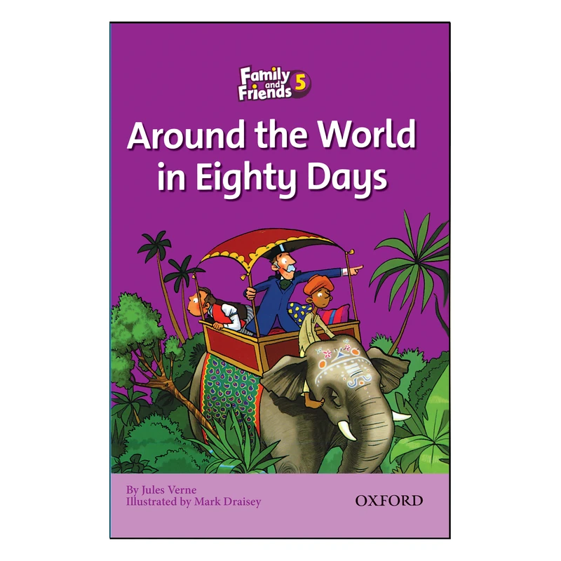 کتاب Around the World in Eighty Days اثر Jules Verne انتشارات oxford