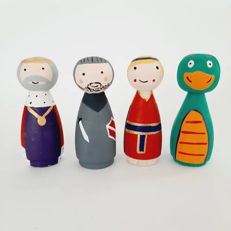 اسباب بازی چوبی مدل بازی تاج و تخت کد WD22 مجموعه 4 عددی