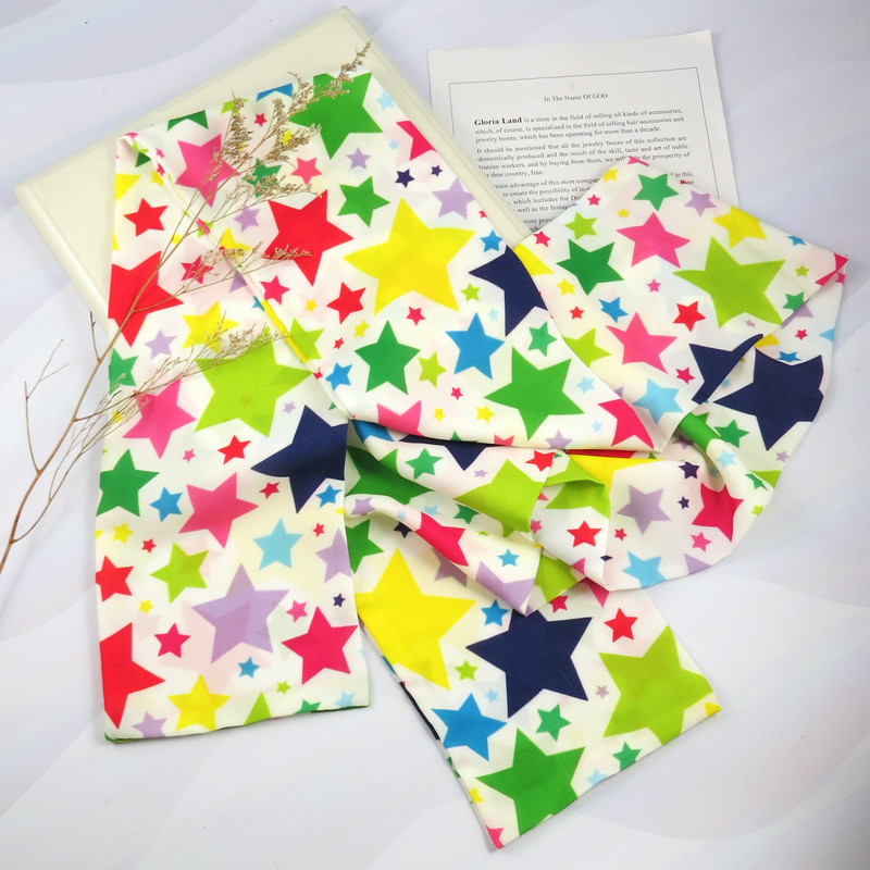 دستمال سر و گردن زنانه مدل ستاره کد G_Lnd_741