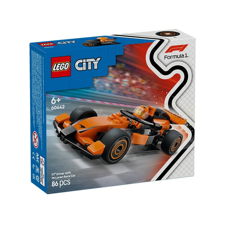 لگو 86 تکه سری سیتی مدل F1 Driver with McLaren Race Car کد 60442