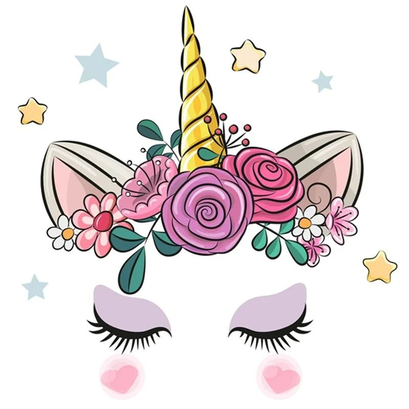 استیکر پارچه و لباس کارانس مدل  تک شاخ کد AST-3158 بسته 4 عددی