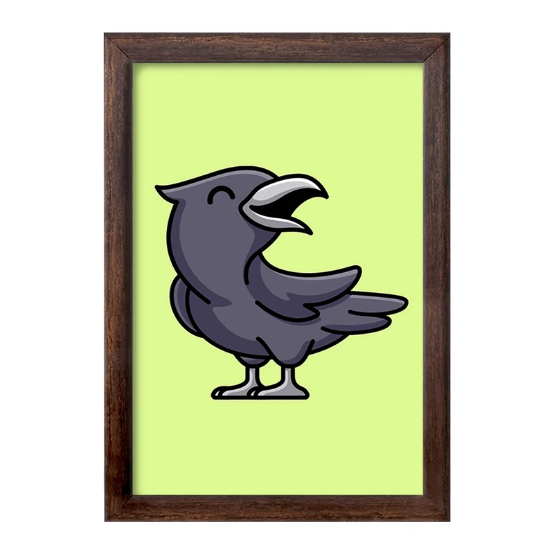 تابلو خندالو طرح حیوانات بامزه کلاغ کد 28178