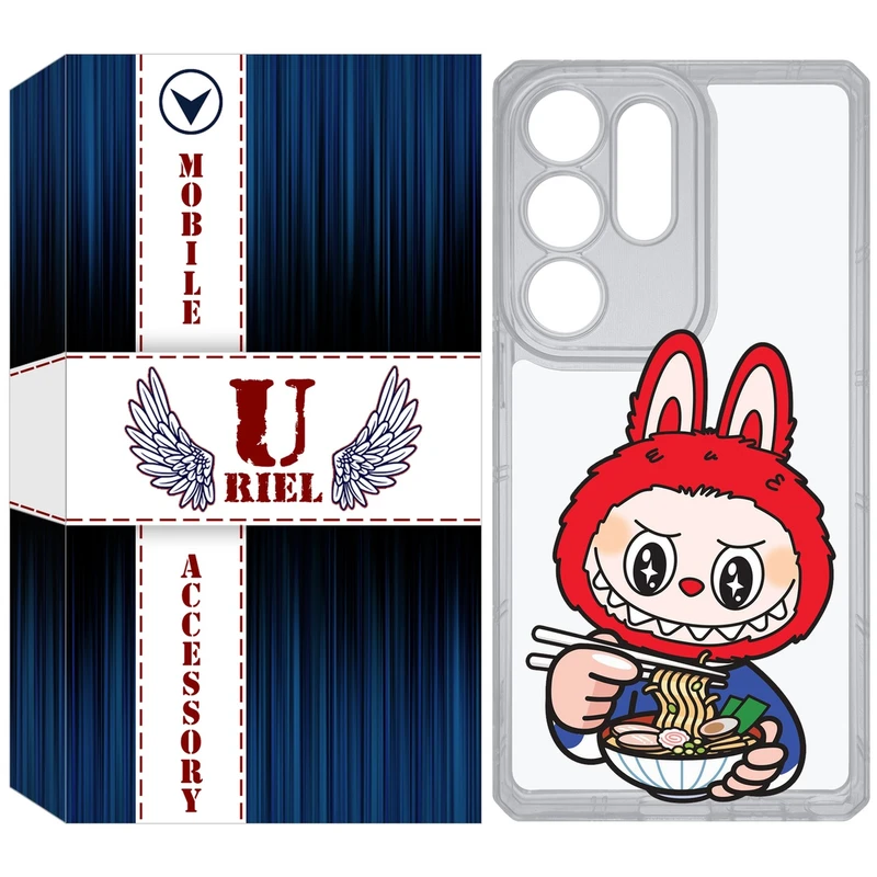 کاور یوریل مدل Clear کد 117 طرح لبوبو Labubu مناسب برای گوشی موبایل سامسونگ Galaxy S25 Ultra
