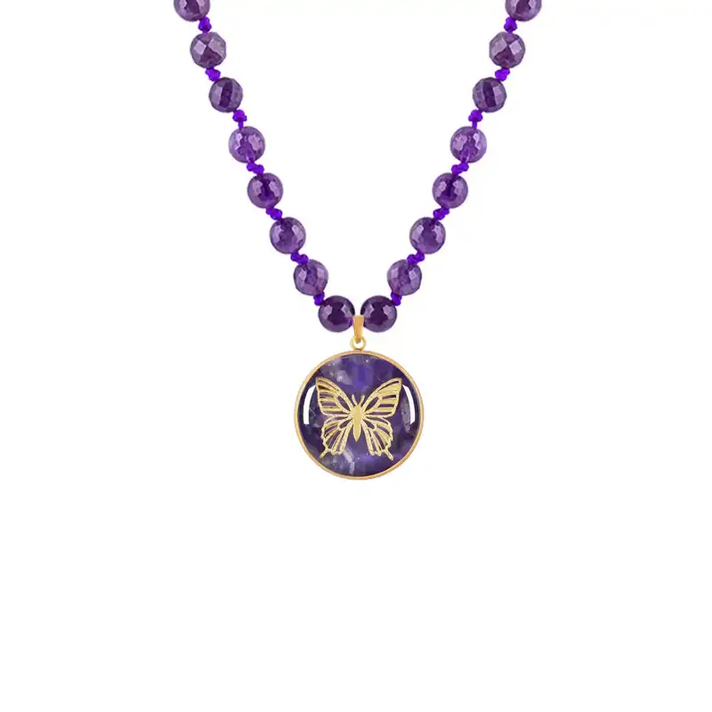گردنبند زنانه الون مدل پروانه آماتیست