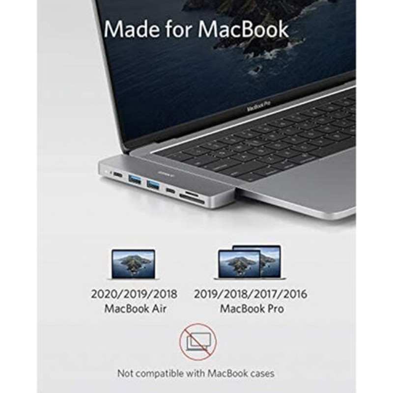 هاب 7 پورت USB-C انکر مدل A8371 7-in-2 for MacBook
