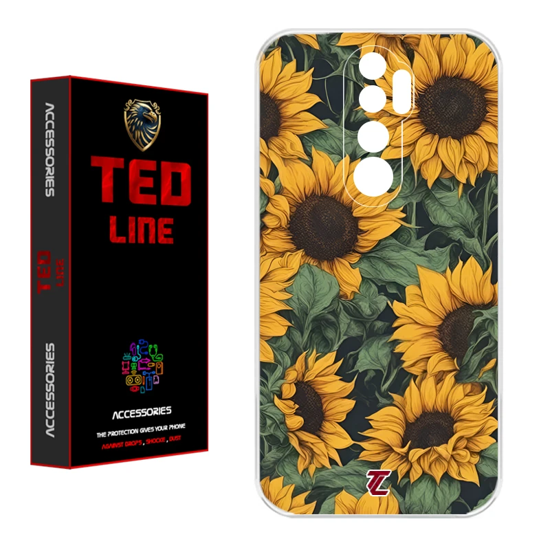 کاور تدلاین طرح گل آفتاب گردان کد 1145 مناسب برای گوشی موبایل شیائومی Redmi Note 8 Pro