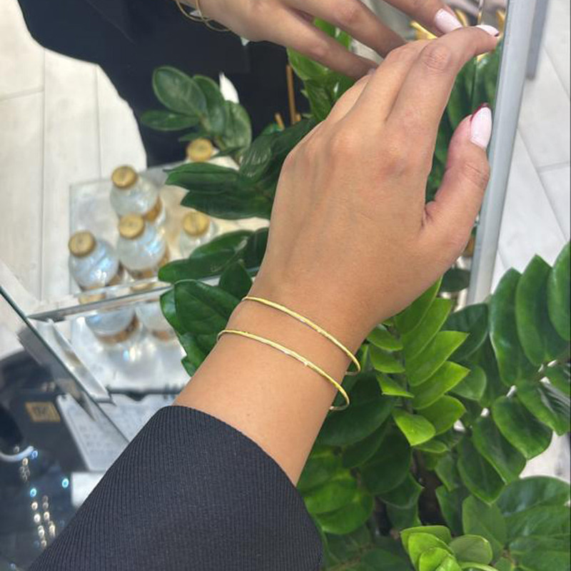 النگو طلا کم اجرت 18عیار زنانه ماوی گالری مدل خاتون