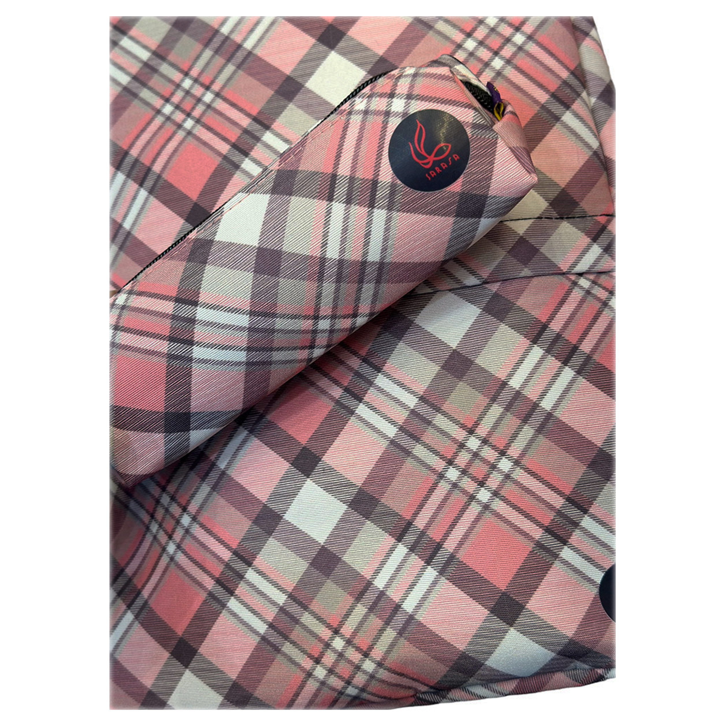 کوله پشتی ساراسا طرح چهارخونه به همراه جامدادی