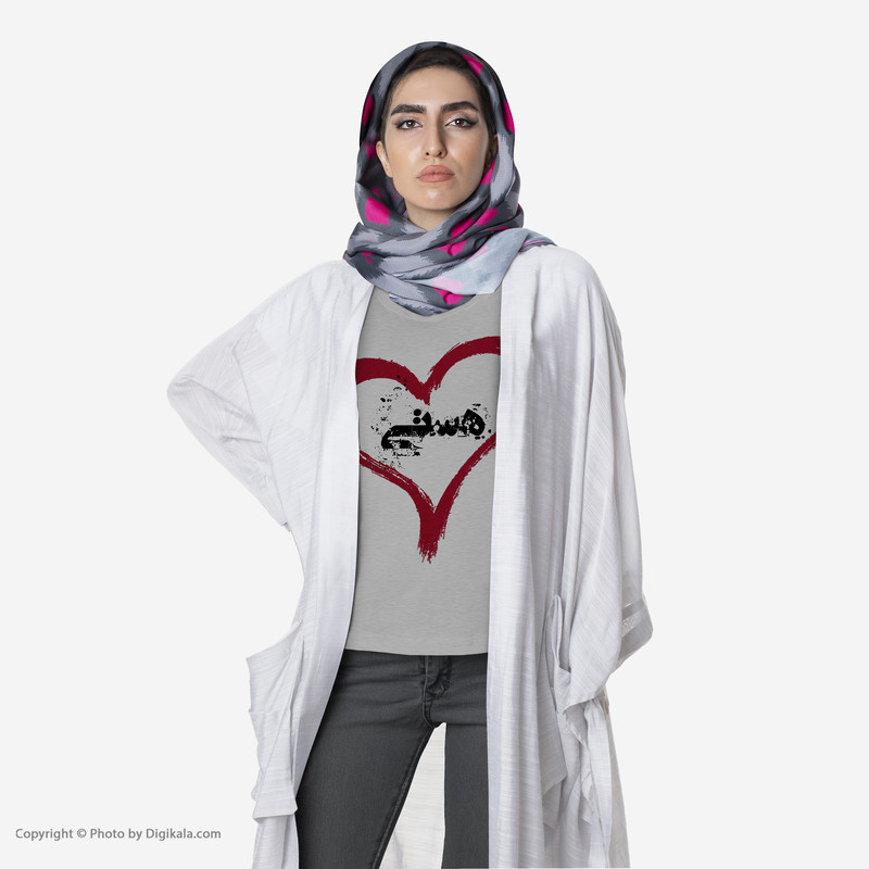 تیشرت آستین کوتاه زنانه طرح هستی کد S479