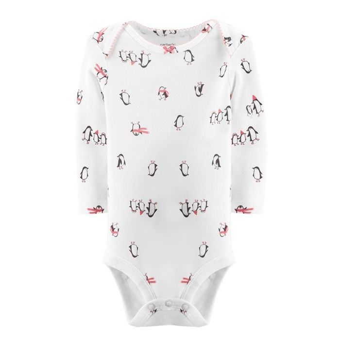 ست 3 تکه لباس نوزادی دخترانه کارترز طرح Penguin کد M617 -  - 5