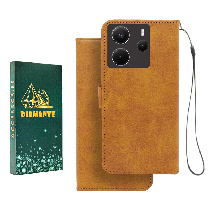 کیف کلاسوری دیامانته مدل Mortand Gn مناسب برای گوشی موبایل شیائومی Redmi Note 14 5G به همراه بندآویز