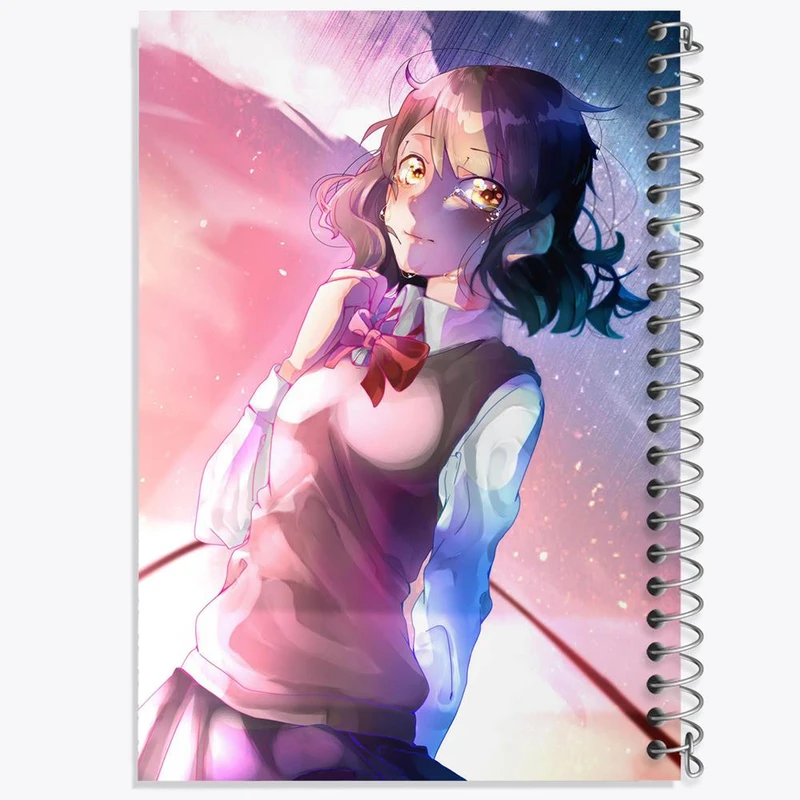 دفتر شطرنجی 50 برگ خندالو طرح میتسویا میامیزو انیمه یورنیم Your Name کد 16255