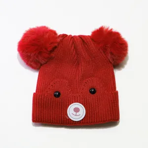 کلاه بافتنی بچگانه مدل فانتزی خرسی