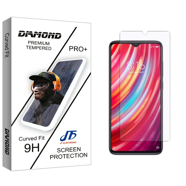 محافظ صفحه نمایش جی اف مدل Diamond glass مناسب برای گوشی موبایل شیائومی Redmi Note 8
