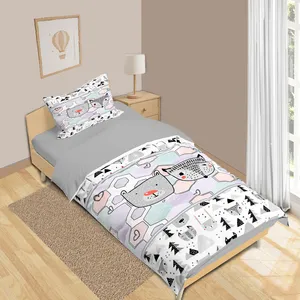 سرویس روتختی 1 نفر 5 تکه نوپه هوم مدل حیوانات T6272