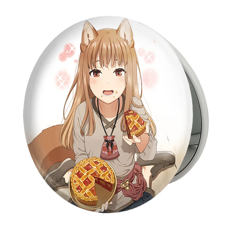 آینه جیبی خندالو طرح هولو انیمه ادویه و گرگ مدل تاشو کد 36094