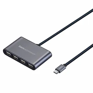 هاب USB-C چهار پورت هوکو مدل HB3 همراه با کابل 1 متری