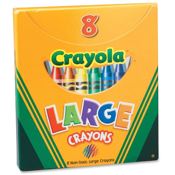 مداد شمعی 8 رنگ کرایولا مدل Large Crayons کد 0080