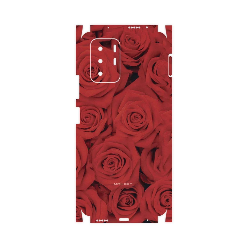 برچسب پوششی ماهوت مدل Red-Flower-FullSkin مناسب برای گوشی موبایل شیائومی Redmi Note 10 Pro (China)