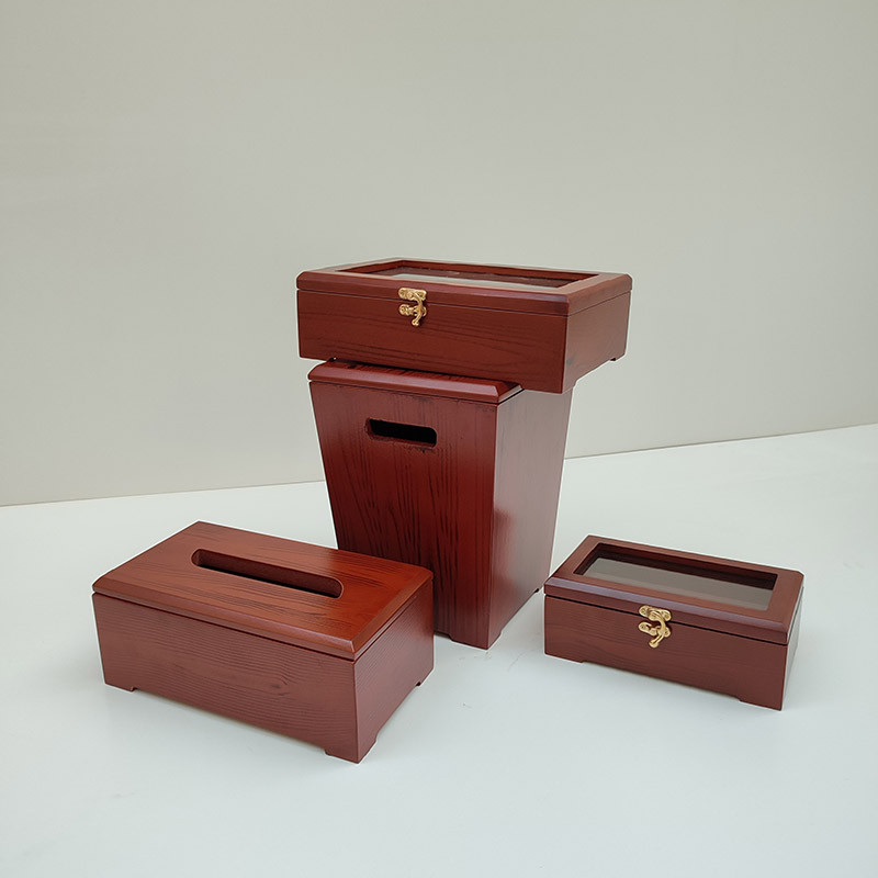 ست سطل و جای دستمال کد 4001 به همراه جاکاردی و جعبه تی بگ