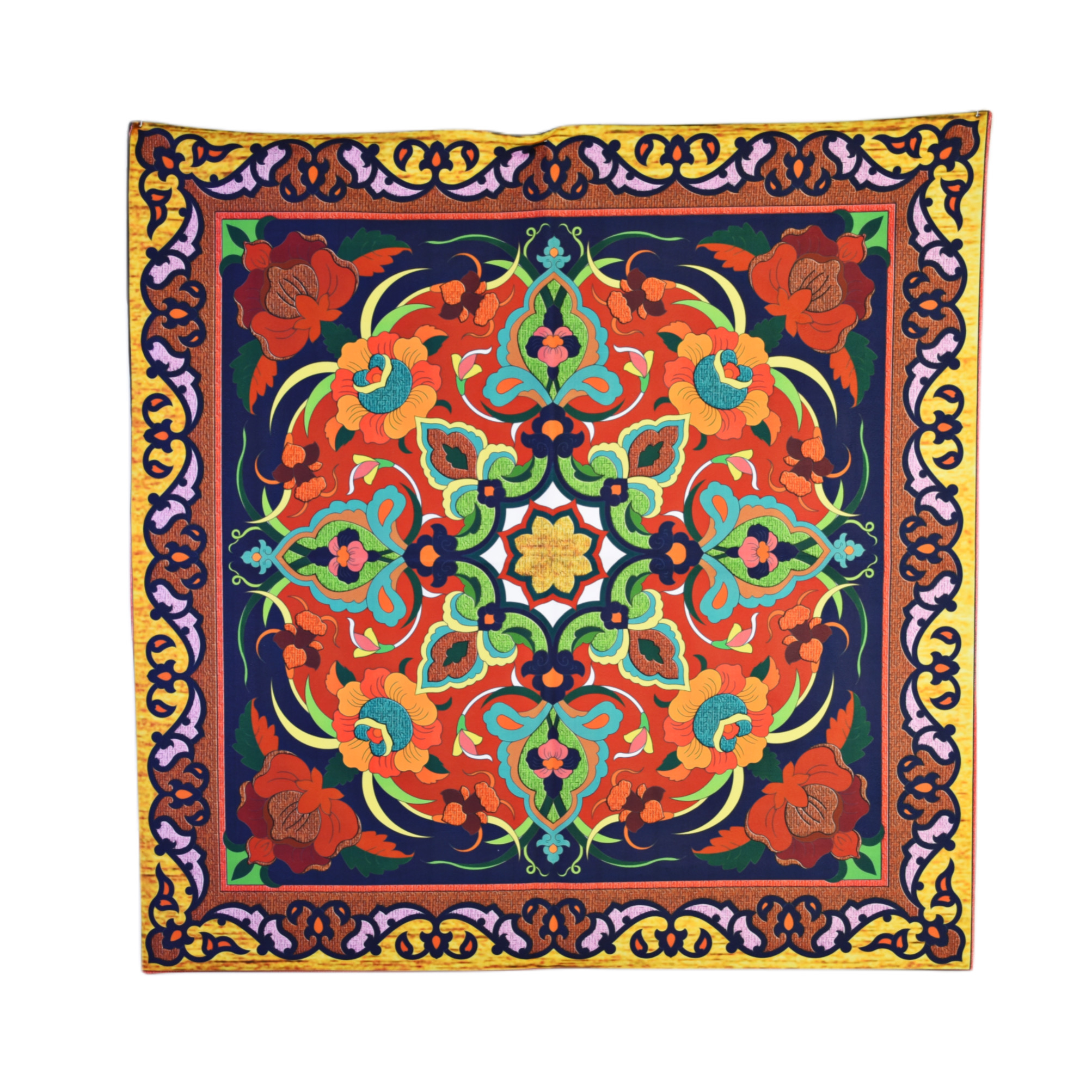 رومیزی مدل مخمل طرح کاشی کد 129