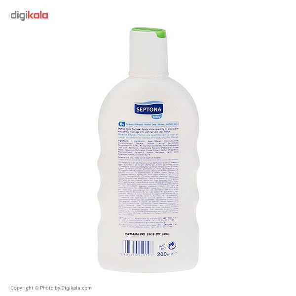 شامپو سر و بدن بچه سپتونا مدل Aloe Vera حجم 200 میلی لیتر