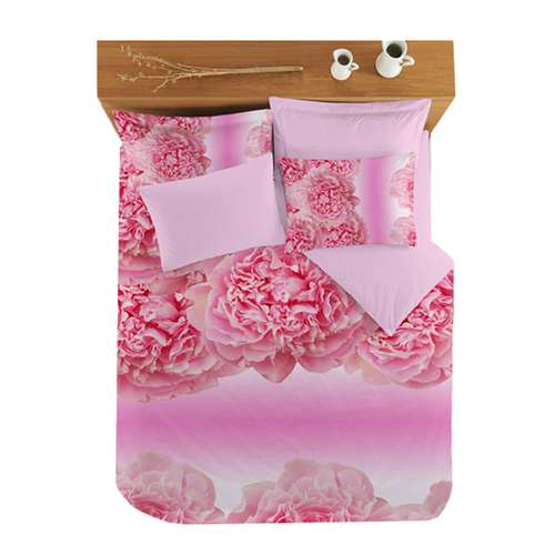 سرویس کاور لحاف کالرز آو فشن نخ طرح Pink دو نفره 6 تکه