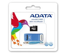 کارت حافظه microSD ای دیتا کلاس 2 به همراه آداپتور SD ظرفیت 8 گیگابایت