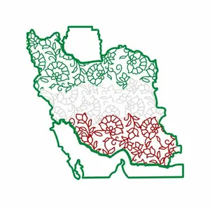 استیکر پارچه و لباس طرح ایران کد13