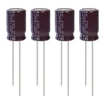 خازن الکترولیت 470 میکروفاراد 25 ولت آکسبوم مدل TEC-47125 بسته 4 عددی