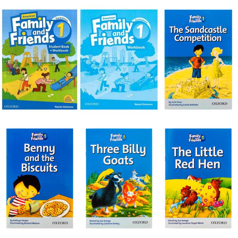 کتاب American Family and Friends 1 اثر جمعی از نویسندگان انتشارات Oxford شش جلدی کتاب American Family and Friends 1 اثر جمعی از نویسندگان انتشارات Oxford شش جلدی