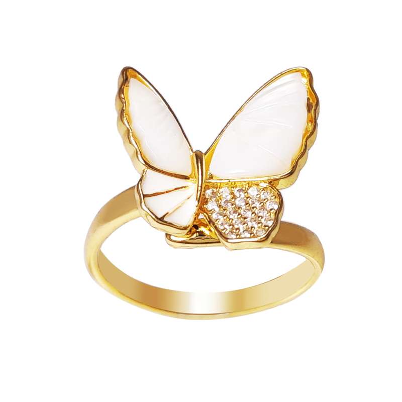 انگشتر زنانه مدل پروانه کد Rs6