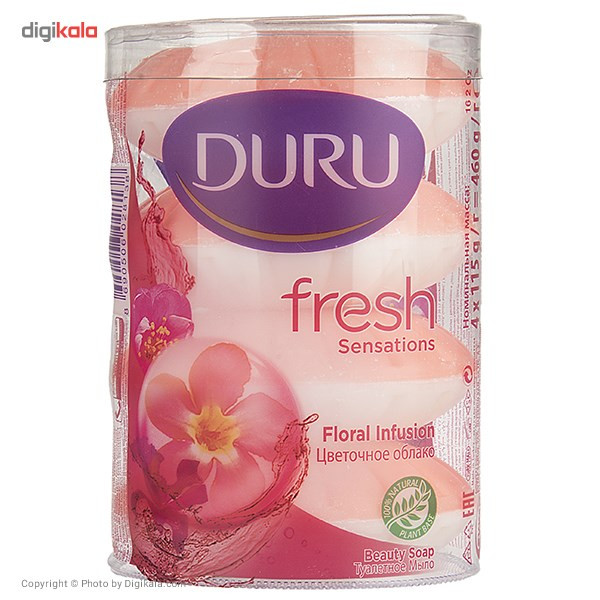 صابون شستشو دورو مدل Floral Fresh وزن 460 گرم بسته 4 عددی