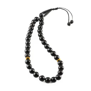 تسبیح مدل سنگ طبیعی عقیق سیاه