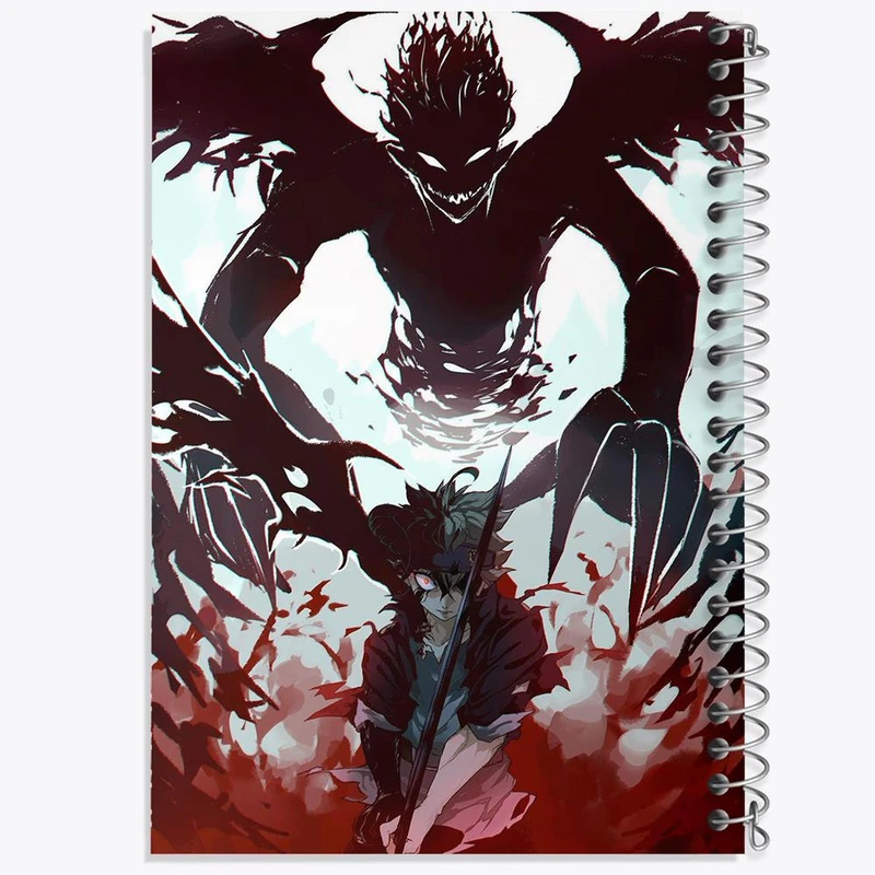 دفتر ژورنال نویسی 50 برگ خندالو مدل نقطه ای طرح آستا ساما انیمه بلک کلاور Black Clover کد 11743