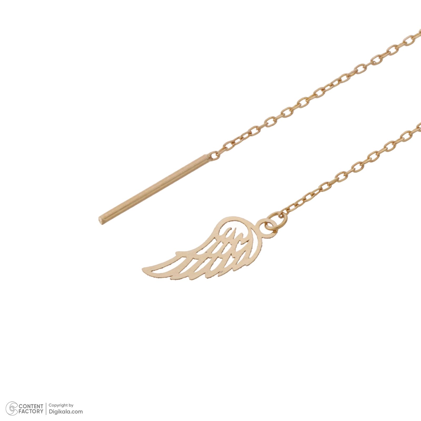 گوشواره طلا 18 عیار زنانه طلای مستجابی مدل 10228 -  - 5