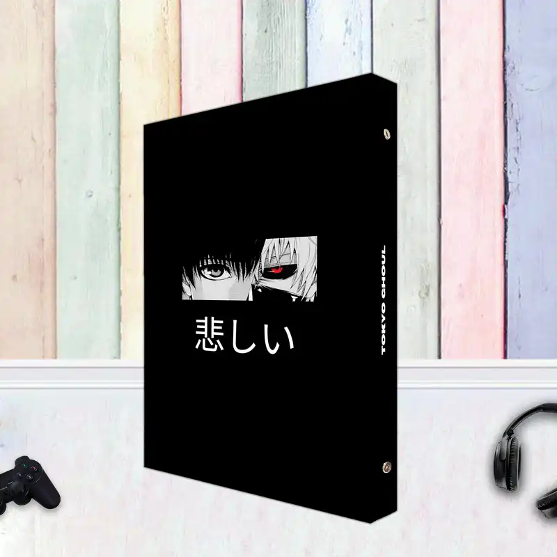 دفتر کلاسوری 100 برگ پدیده نقش مدل 26 حلقه کالکشن انیمه طرح توکیو غول Tokyo Ghoul کد 02