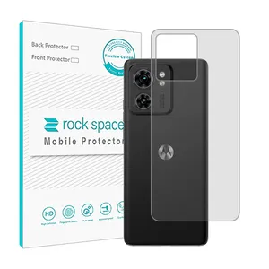 Transparent Rockspace HyGEL model back protector suitable for Motorola Edge 2023 mobile phone