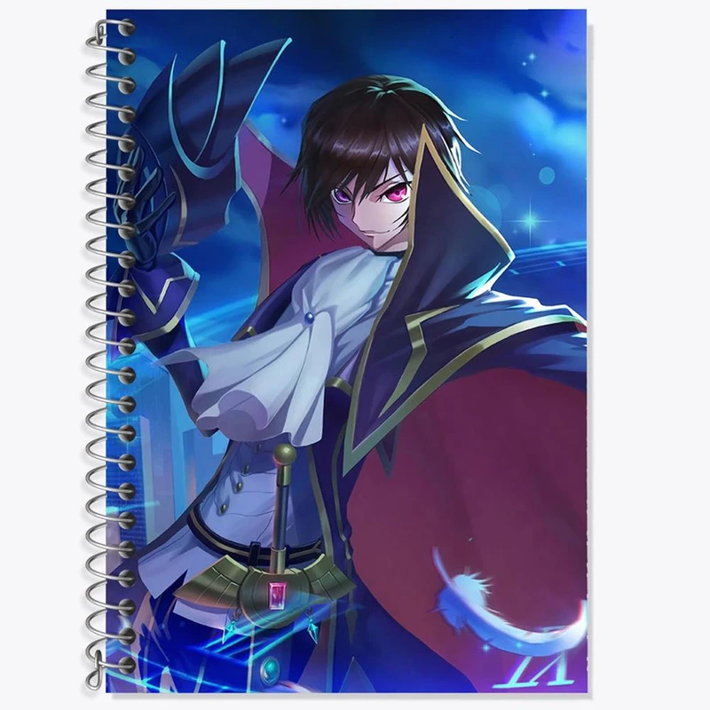 دفتر زبان 50 برگ خندالو مدل دو خط طرح لولوش وی بریتانیا انیمه کد گیاس Code Geass کد 13079