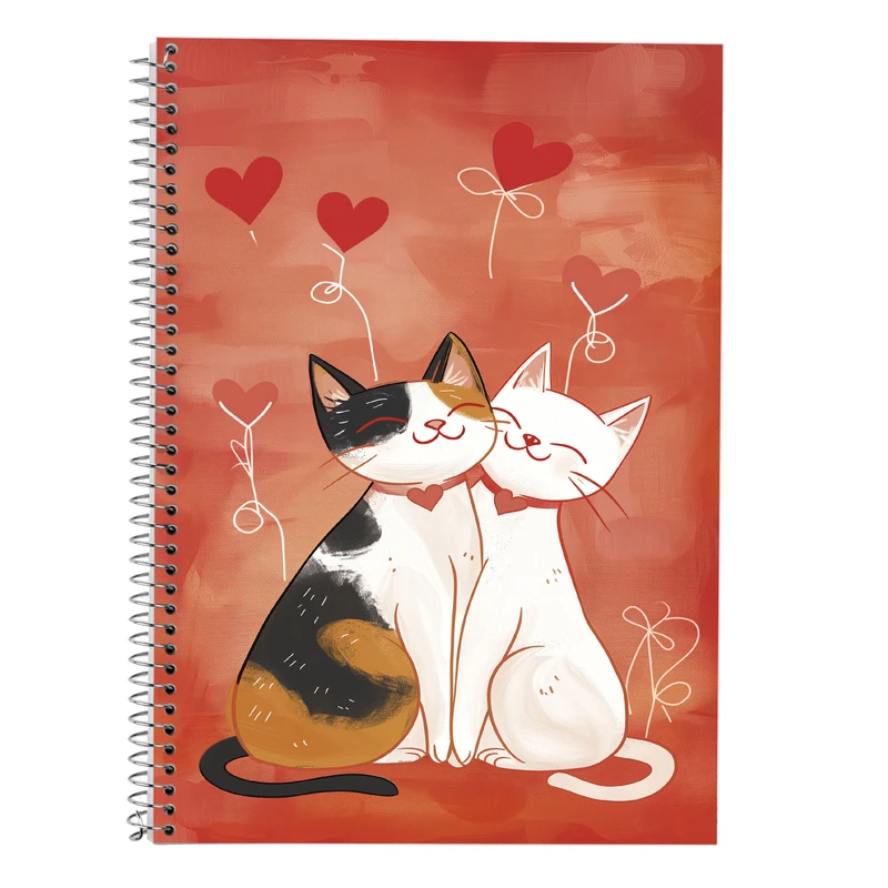 دفتر زبان 50 برگ مدوپد مدل دو خط طرح عاشقانه love کد DF14105