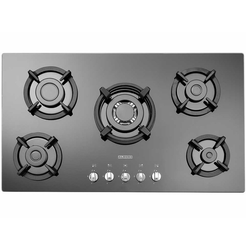اجاق گاز صفحه ای پنج شعله استیل البرز مدل G-5954