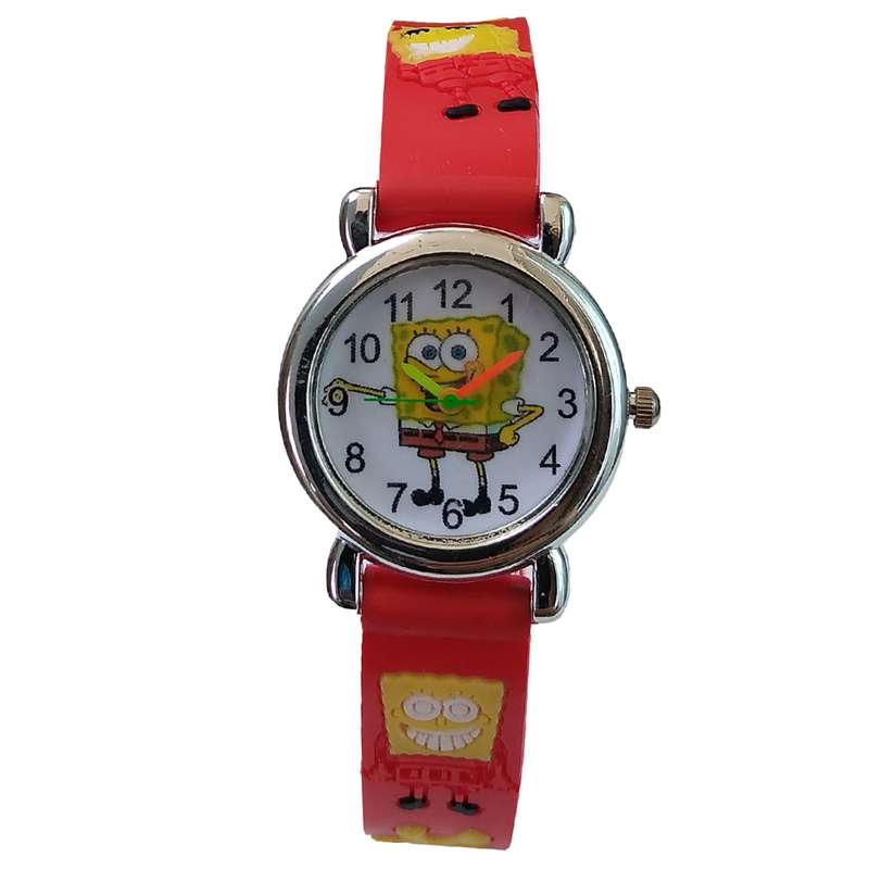 ساعت مچی عقربه ای بچگانه مدل باب اسفنجی