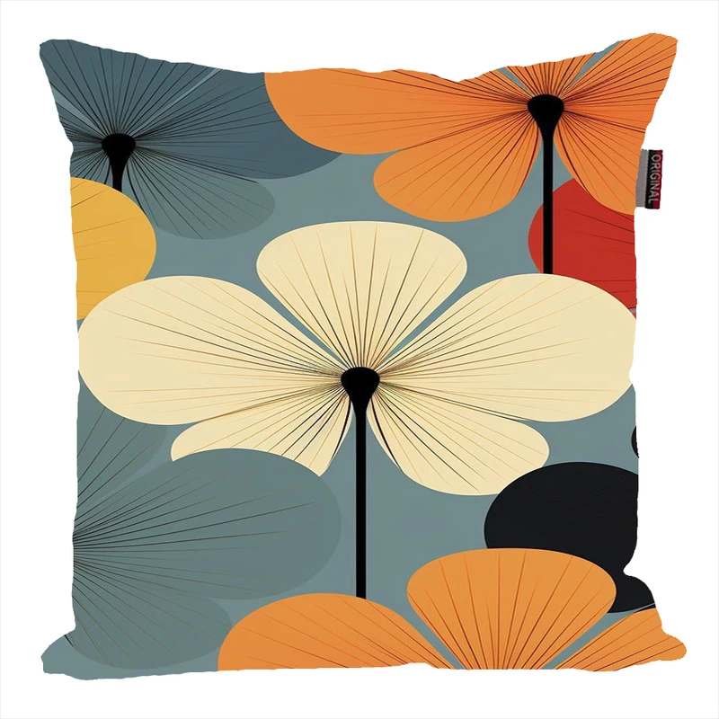 کوسن ناریکو مدل فانتزی طرح برگ گل گیاه کد 04624