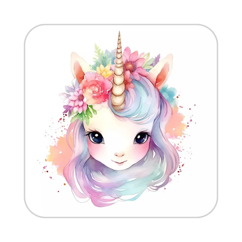 زیر لیوانی کاکتی طرح اسب تک شاخ و یونیکورن مدل mp33386