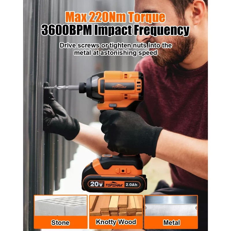 پیچ گوشتی شارژی تاپ شاک مدل TS-ESD4