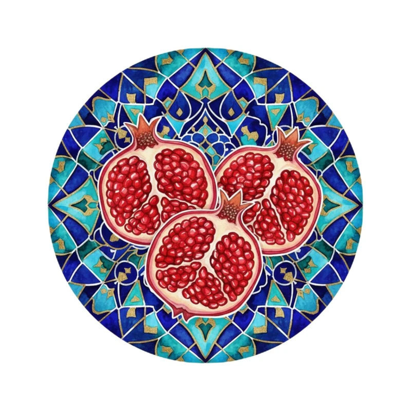 استیکر پارچه و لباس پاد آفرین مدل طرح ایرانی انار کد 3702